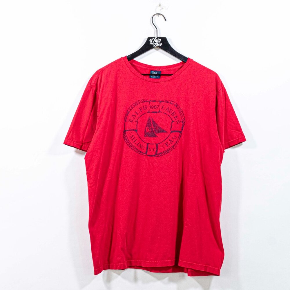 Polo Ralph Lauren Sailing Team T-Shirt New York NY Large Y2K Preppy Streetwear